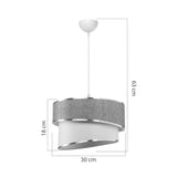 Lustra de tavan Loopy, roz-alb, D30x18 cm