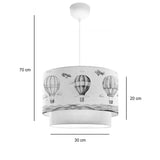 Lustra de tavan pentru copii Balon, crem, D30x20 cm