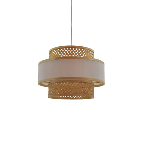 Lustra din bambus Certy Boho, Natural, 32x32x25 cm