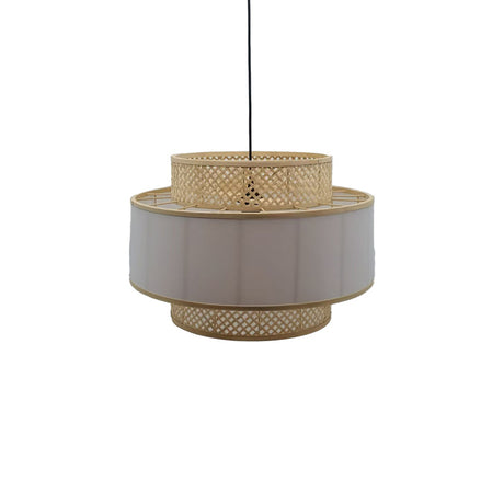 Lustra din bambus Certy Boho, Natural, 50x50x33 cm