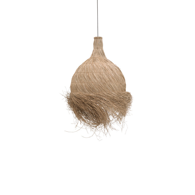 Lustra din paie Cazin Boho, Natural, 60x60x68 cm
