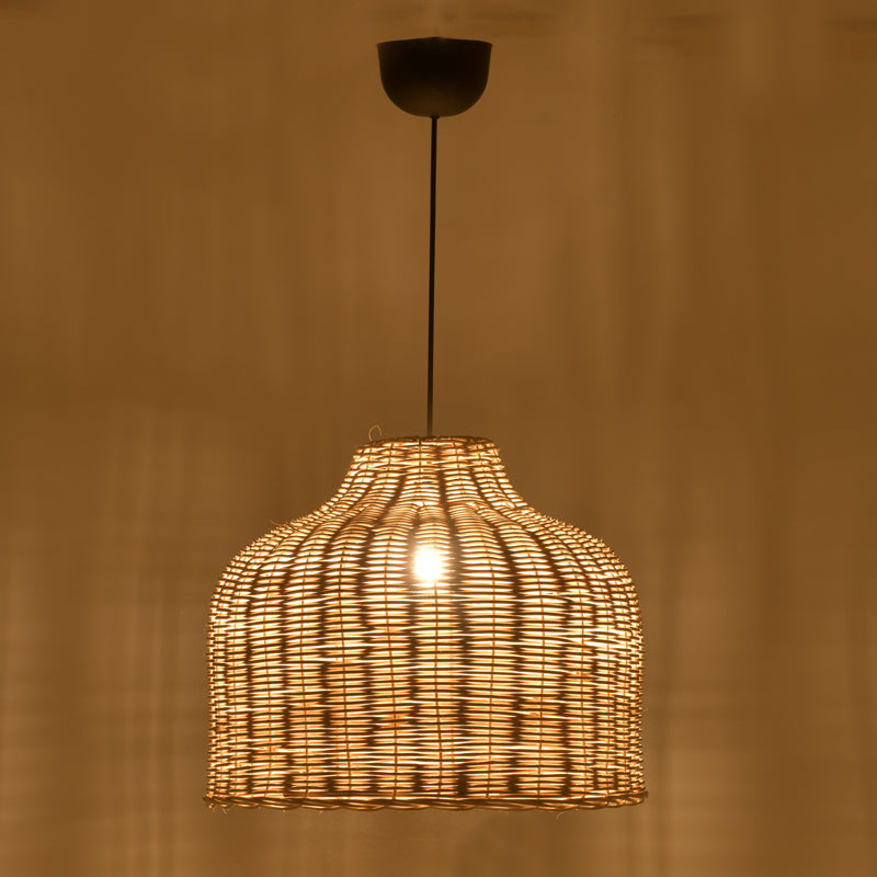 Lustra din ratan Ziquel, Natural, D42x89 cm