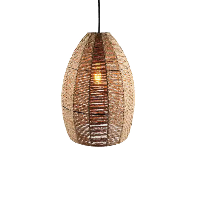 Lustra din sfoara Ropal Boho, Natural, 29x29x40 cm, imagine suplimentara
