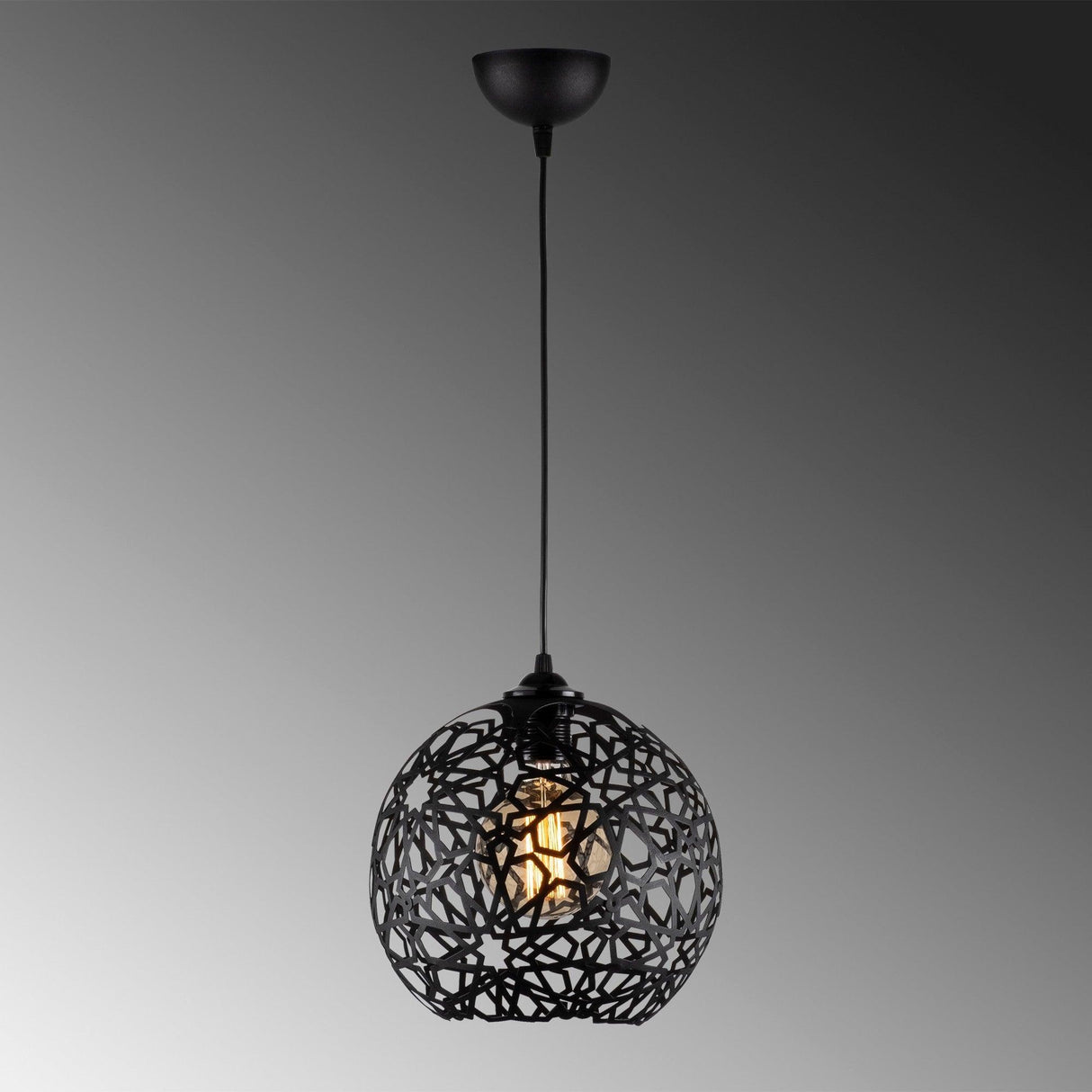 Lustra Dumrul Chandelier, Negru, 25x25x119 cm