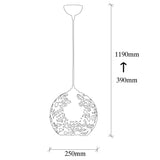 Lustra Dumrul Chandelier, Negru, 25x25x119 cm