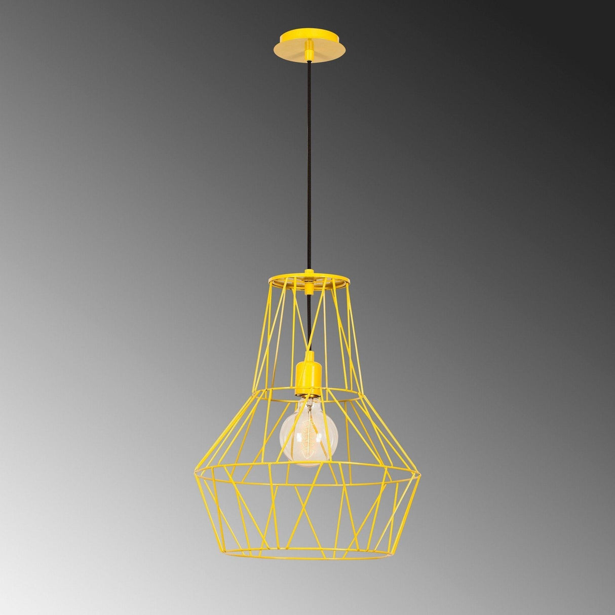 Lustra Eclare, Galben, 37x37x137 cm