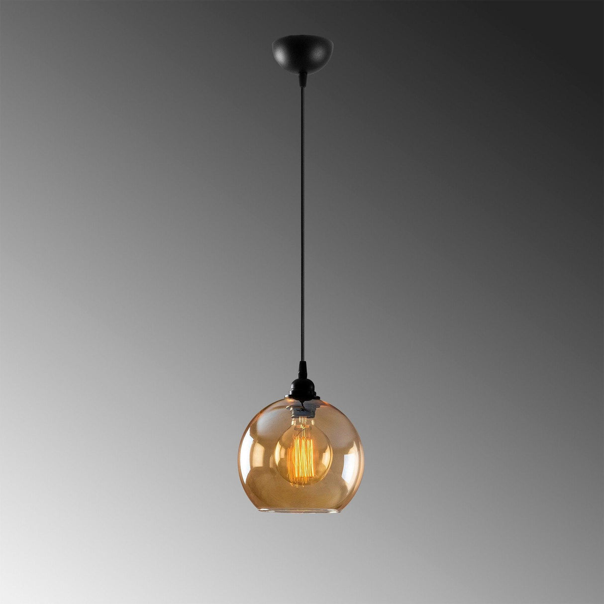 Lustra Eiran, Auriu - Negru, 20x20x116 cm