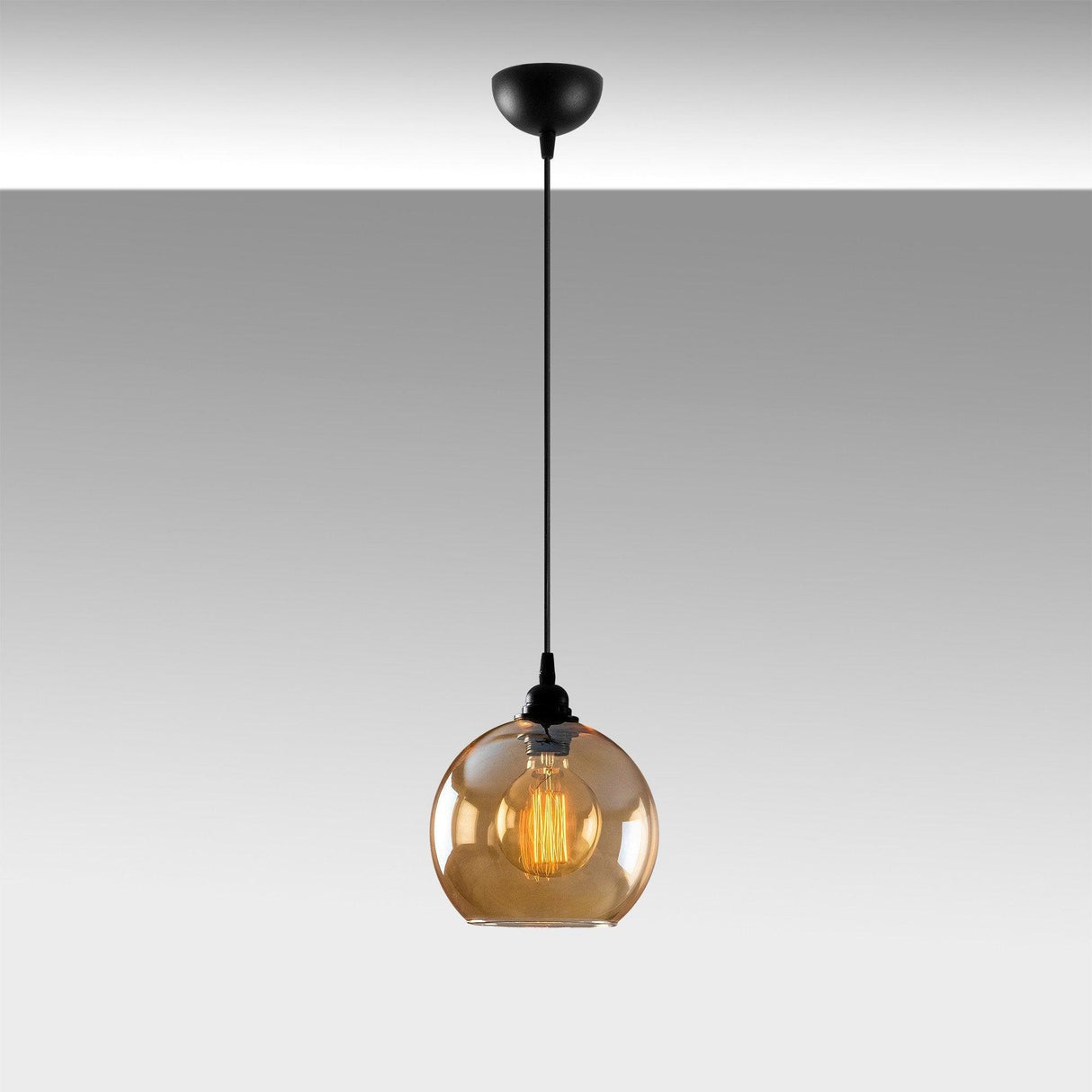 Lustra Eiran, Auriu - Negru, 20x20x116 cm