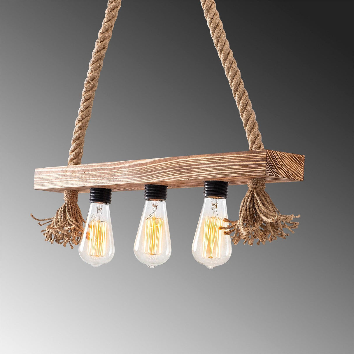 Lustra Erebos Chandelier, Lemn, 60x9x60 cm