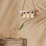 Lustra Erebos Chandelier, Lemn, 60x9x60 cm