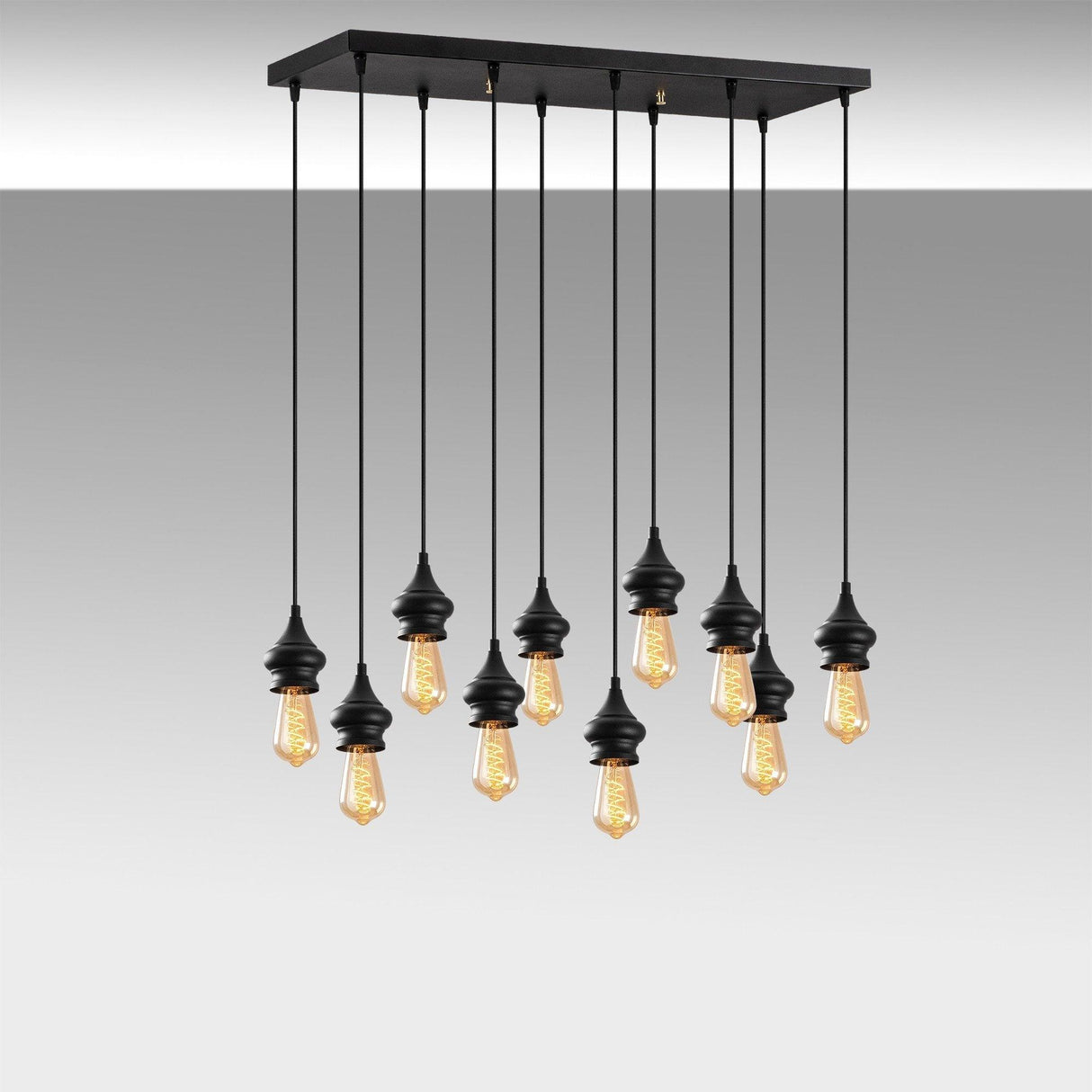 Lustra Exolamp, Negru, 9x9x107 cm