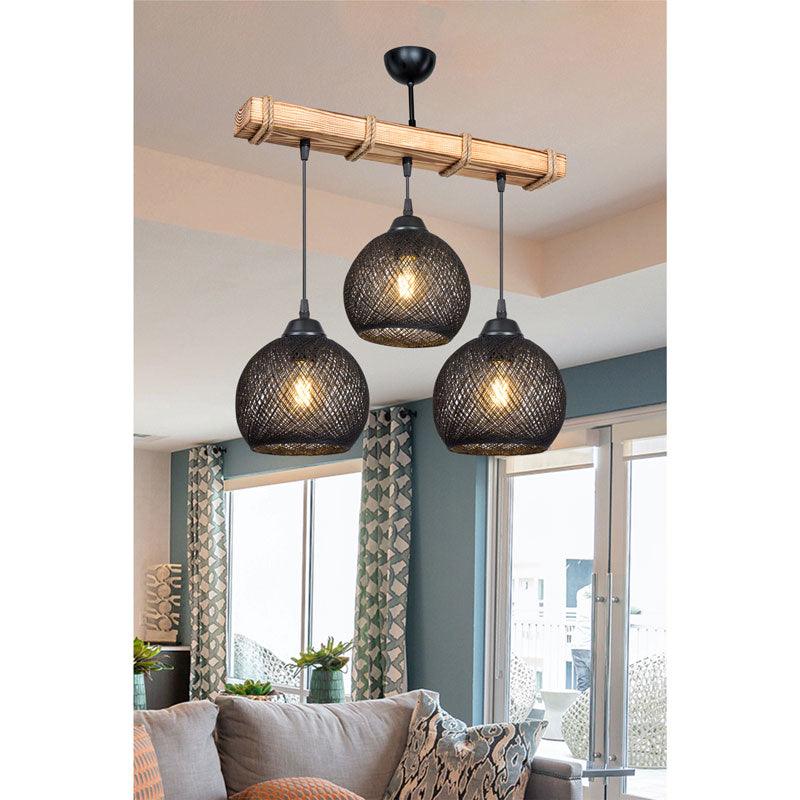 Lustra Fiona Ε27, 50x20x63 cm - Negru
