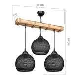 Lustra Fiona Ε27, 50x20x63 cm - Negru
