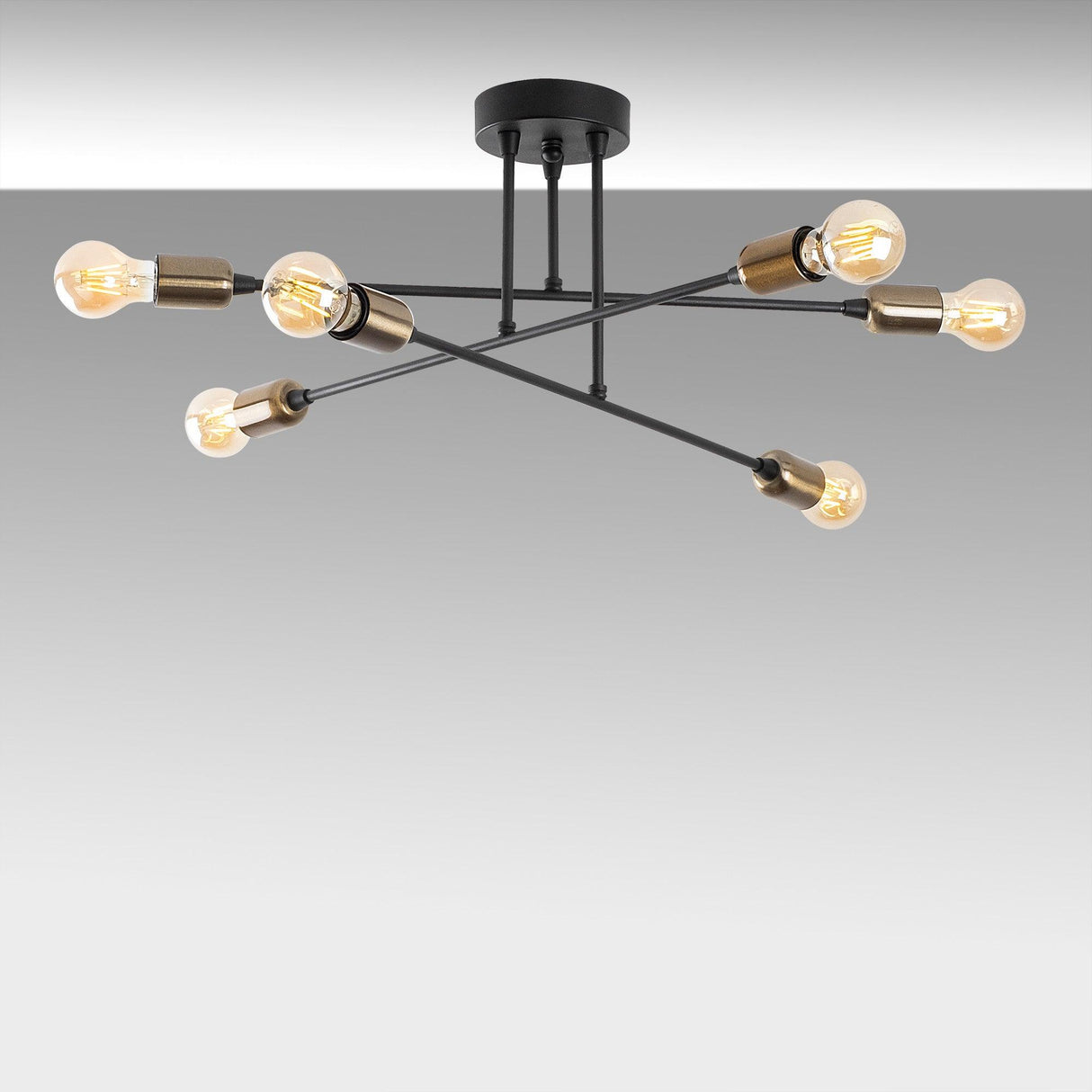 Lustra Fleur Chandelier, Negru, 12x12x27 cm