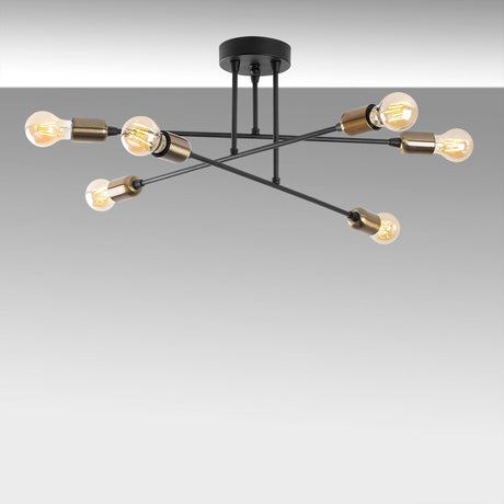 Lustra Fleur Chandelier, Negru, 12x12x27 cm
