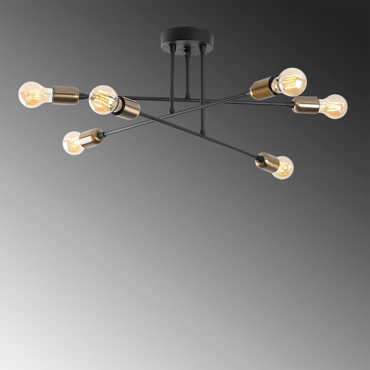 Lustra Fleur Chandelier, Negru, 12x12x27 cm