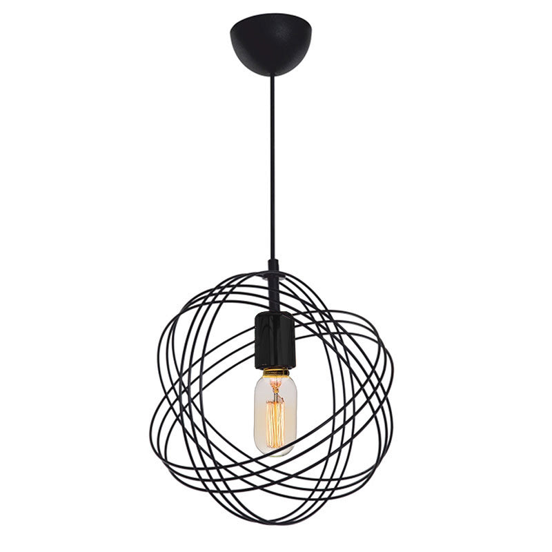 Lustra Idris, negru, D30x75 cm