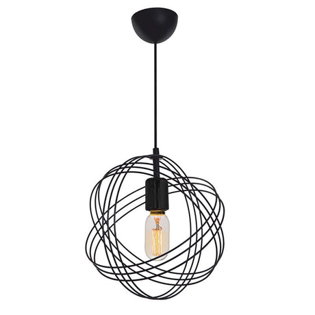 Lustra Idris, negru, D30x75 cm