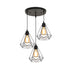 Lustra Jabrey cu trei lumini metal, negru, 30x30x100 cm