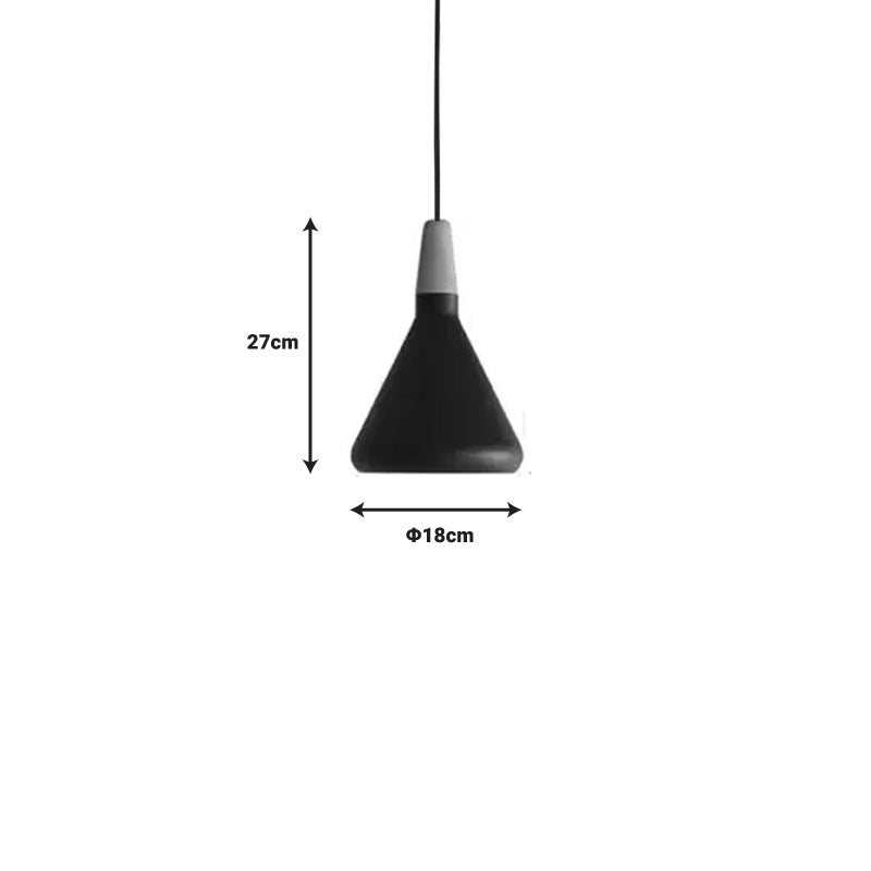 Lustra Jedren metal, negru, 18x18x100 cm