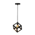 Lustra Kibe negru din metal, 22x22x100 cm