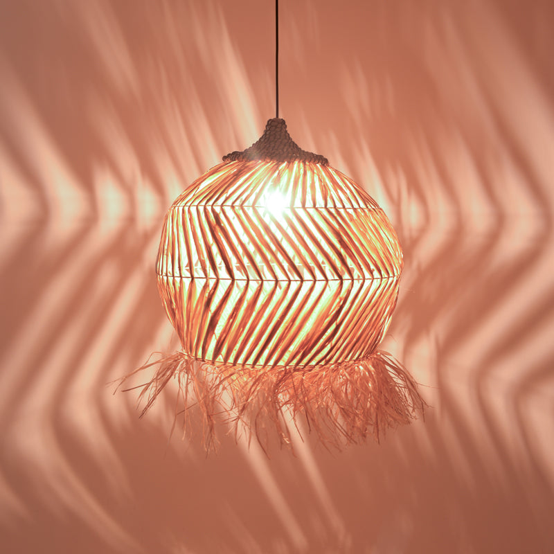 Lustra Koronse fibre eco, Natural, 55x55x68 cm