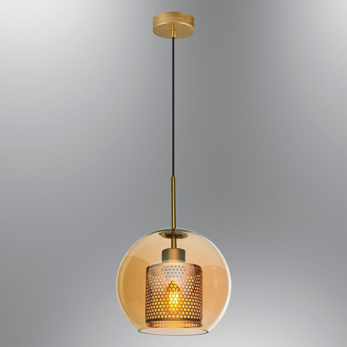 Lustra Krakow 3 Chandelier, Chihlimbar, 25x25x120 cm