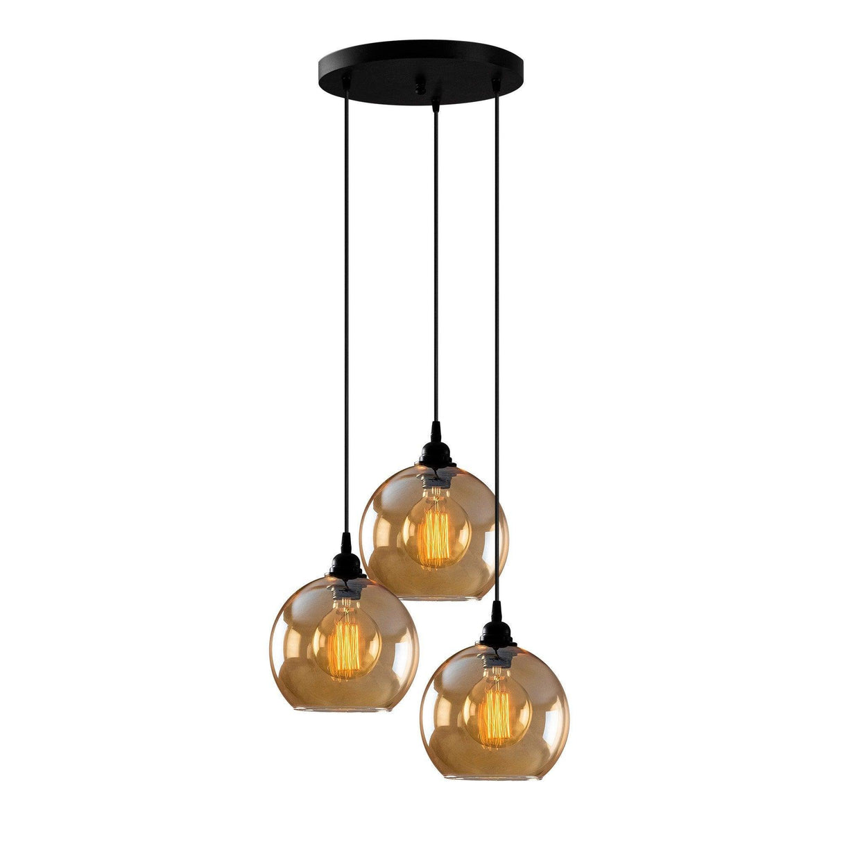 Lustra Lampal, Auriu - Negru, 20x20x116 cm