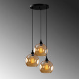 Lustra Lampal, Auriu - Negru, 20x20x116 cm