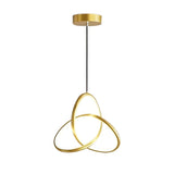 Lustra LED modernă Trinity, metal, aurie, 22x100 cm