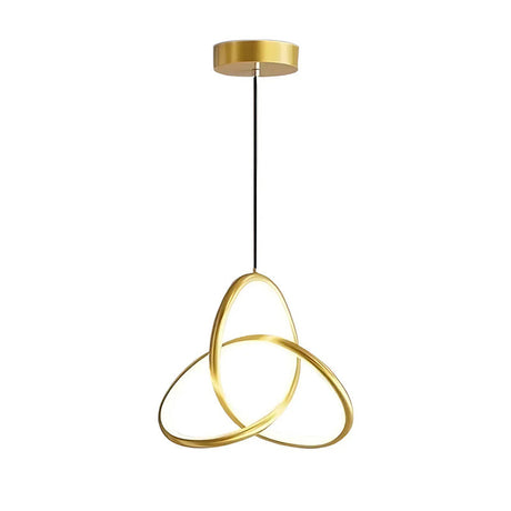 Lustra LED modernă Trinity, metal, aurie, 22x100 cm