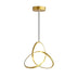 Lustra LED modernă Trinity, metal, aurie, 22x100 cm