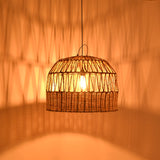 Lustra (lemn de bananier) Erdon Boho, Natural, 60x60x45 cm