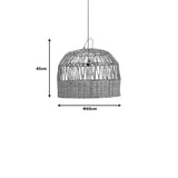 Lustra (lemn de bananier) Erdon Boho, Natural, 60x60x45 cm