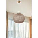 Lustra Leshia Ε27, Negru - Maro, D38x75 cm - Lustra Leshia Ε27, Negru - Maro, D38x75 cm - 147-000053
