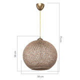 Lustra Leshia Ε27, Negru - Maro, D38x75 cm - Maro