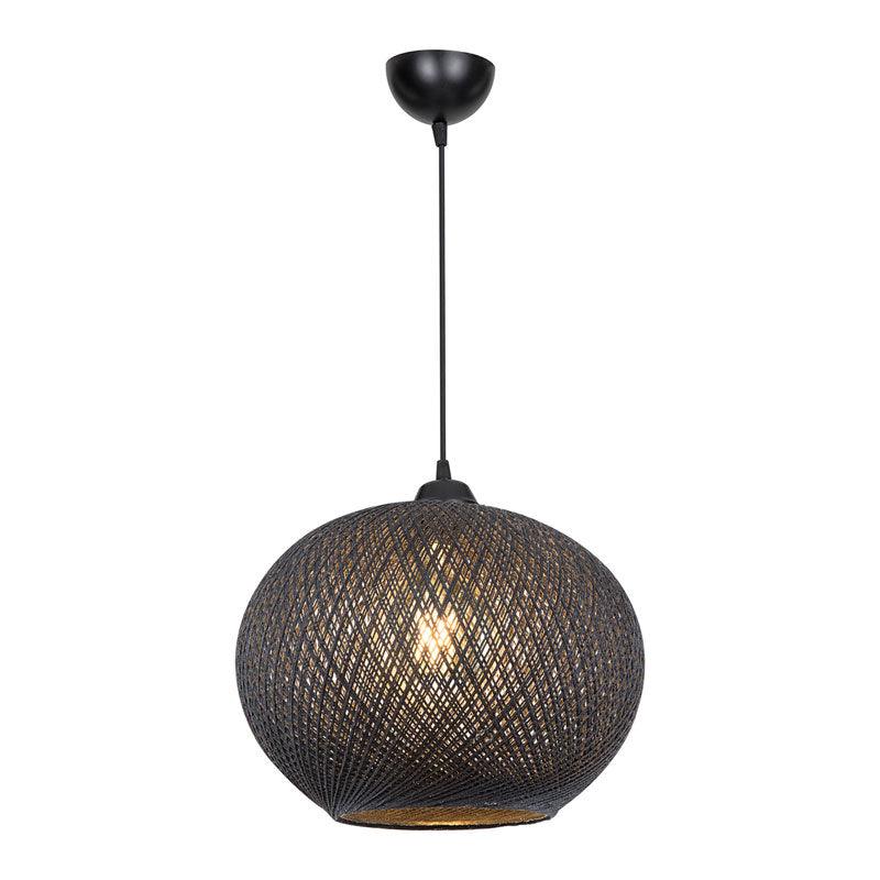 Lustra Leshia Ε27, Negru - Maro, D38x75 cm - Negru