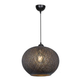 Lustra Leshia Ε27, Negru - Maro, D38x75 cm - Negru
