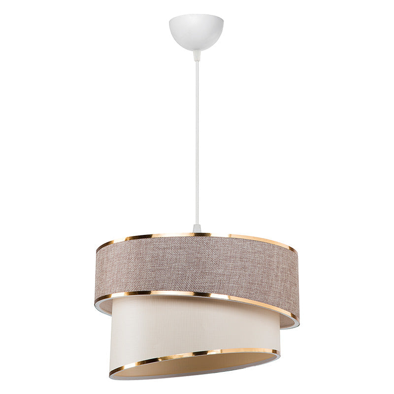 Lustra Loopy Ε27, Bej - Alb, D30x63 cm - Lustra Loopy Ε27, Bej - Alb, D30x63 cm