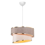 Lustra Loopy Ε27, Bej - Alb, D30x63 cm - Bej