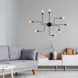 Lustra Lumenus, Negru, 140x140x15 cm