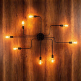 Lustra Lumenus, Negru, 140x140x15 cm
