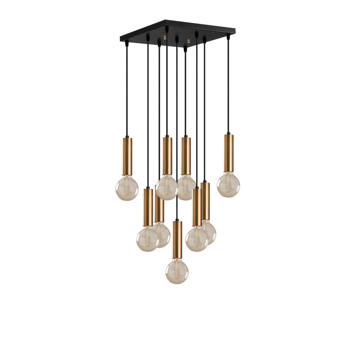 Lustra Lumie, Auriu - Negru, 4x4x136 cm