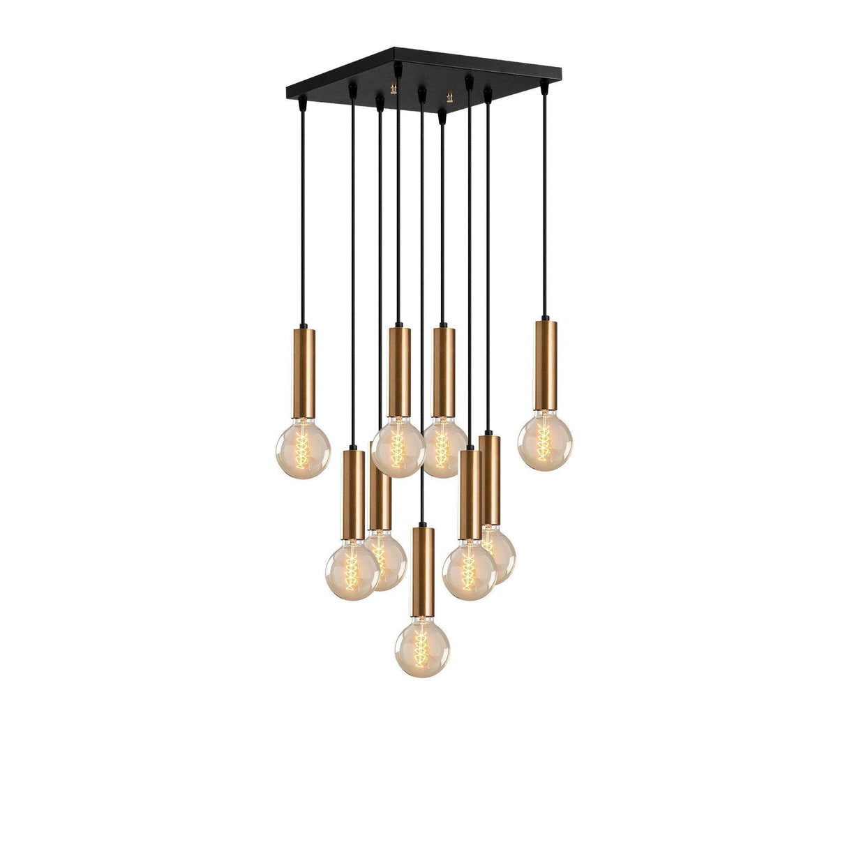 Lustra Lumie, Auriu - Negru, 4x4x136 cm