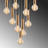 Lustra Lumie, Auriu - Negru, 4x4x136 cm