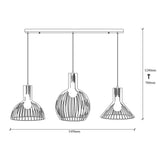 Lustra Luminar 68, Negru, 26x26x158 cm