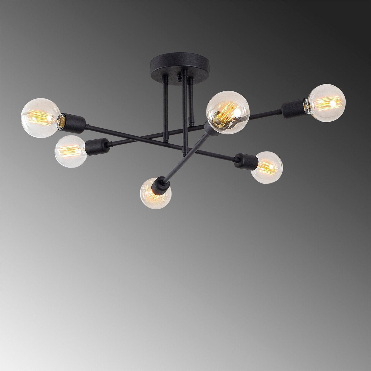 Lustra Luminar, Neagra, 15x15x30 cm