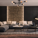 Lustra Luminar, Neagra, 15x15x30 cm