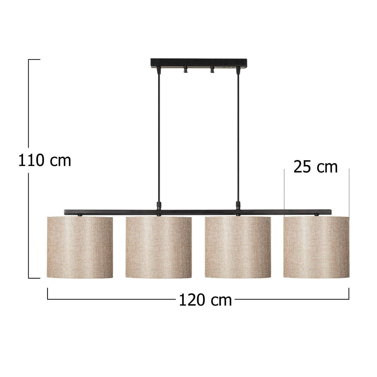 Lustra Luxxet, Negru/Crem, 20x20x120 cm