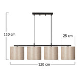 Lustra Luxxet, Negru/Crem, 20x20x120 cm